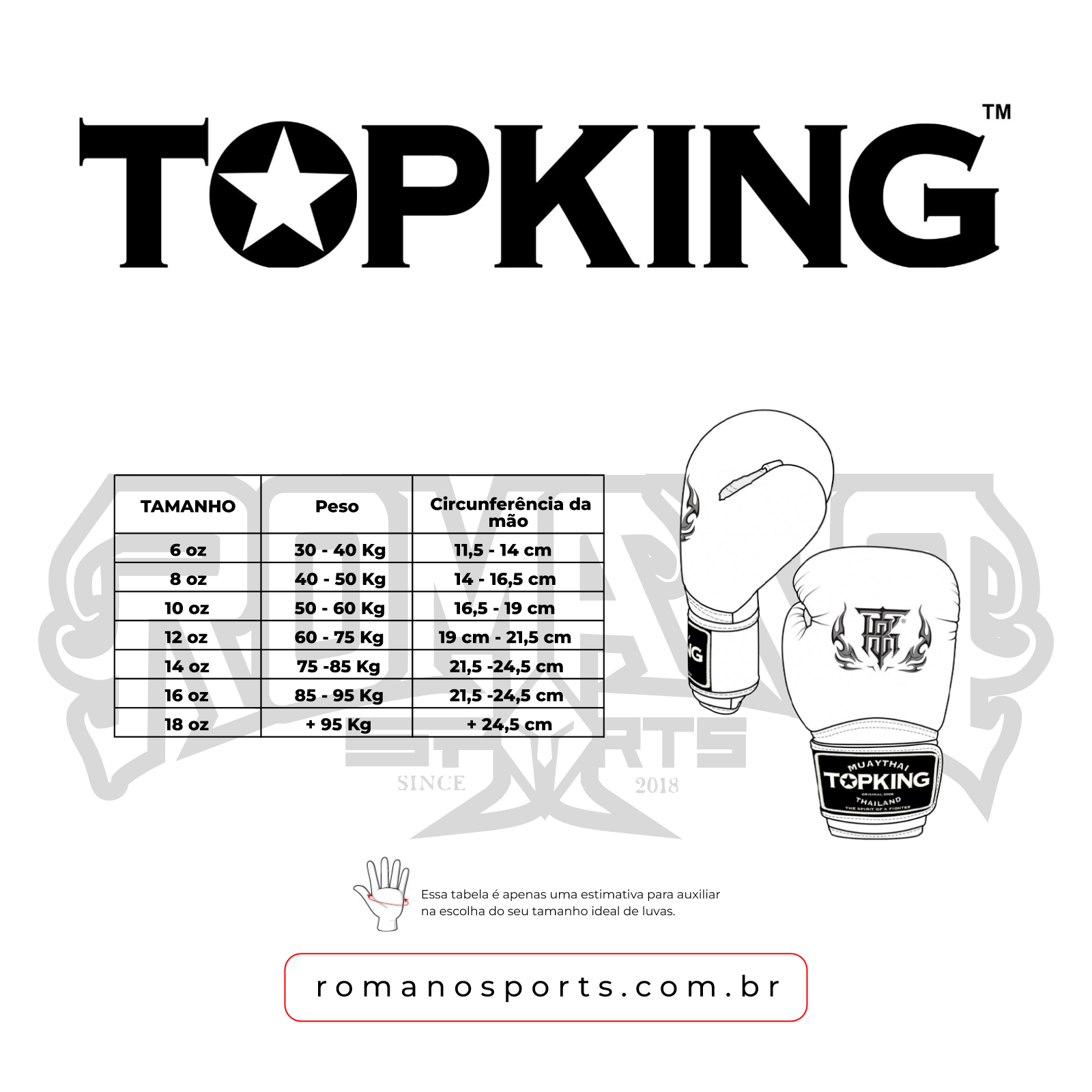 Luva de Muay Thai Boxe Top King 