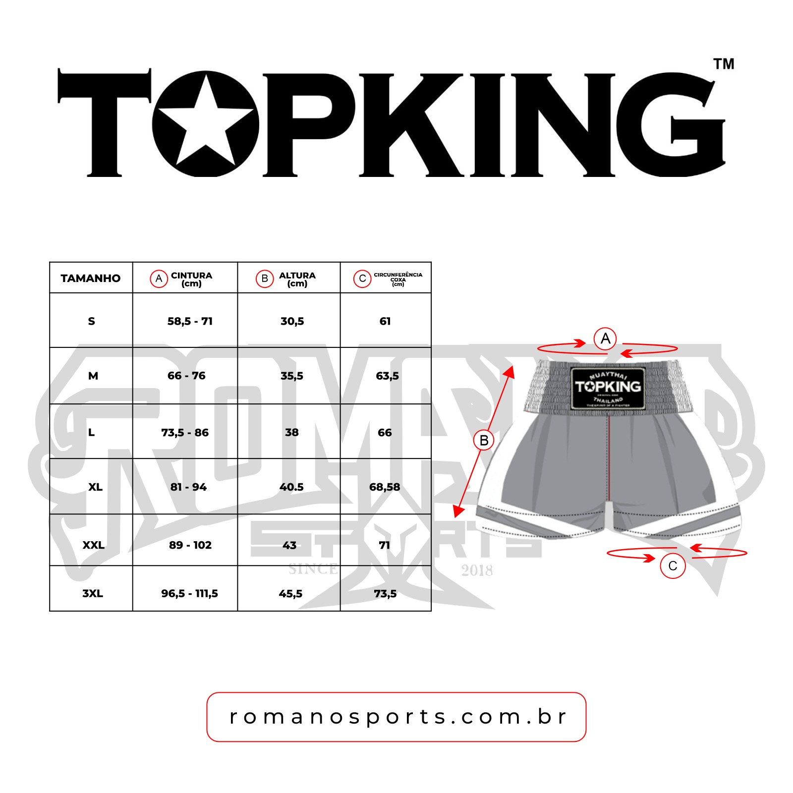 Shorts Muay Thai Kickboxing Top King - Romano Sports