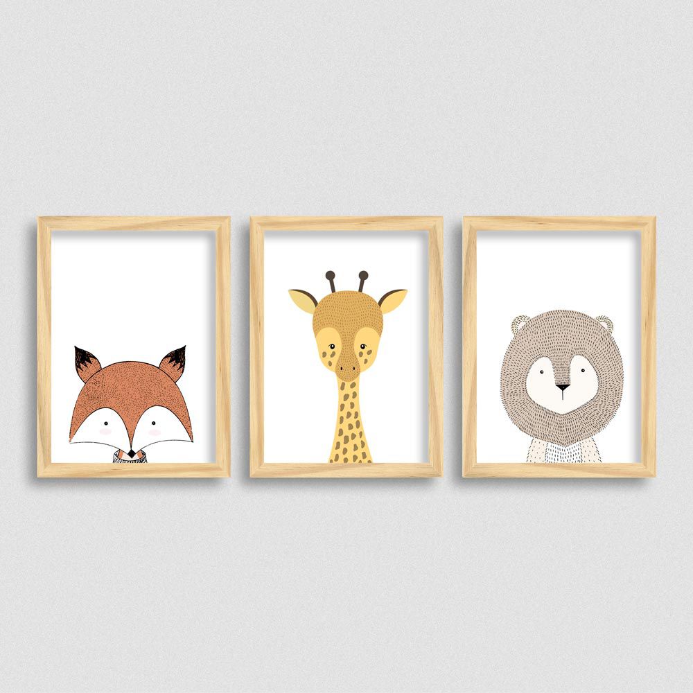 Quadros Bichinhos Decoração Quarto de Bebê - Decor Quadros - Bebê e Infantil