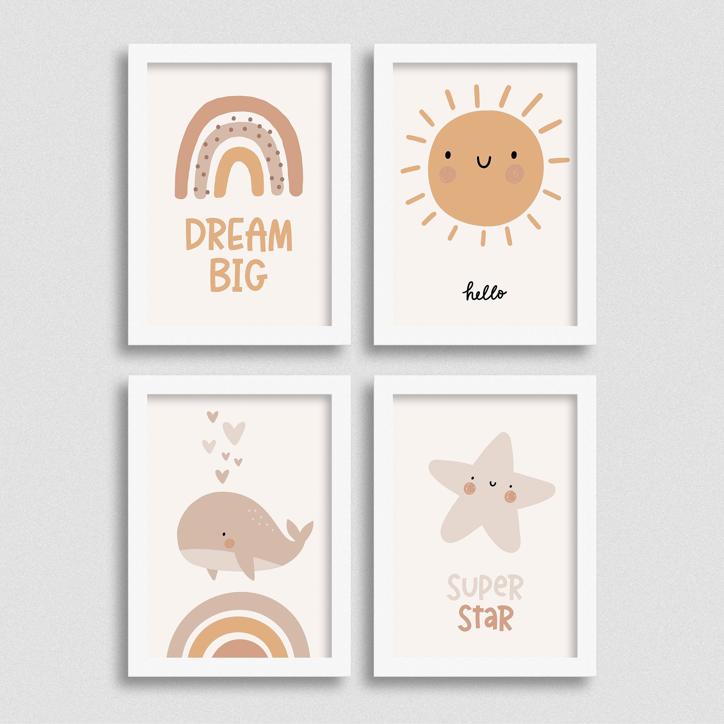 Quadro Infantil Boho - Super Star - Decor Quadros - Bebê e Infantil