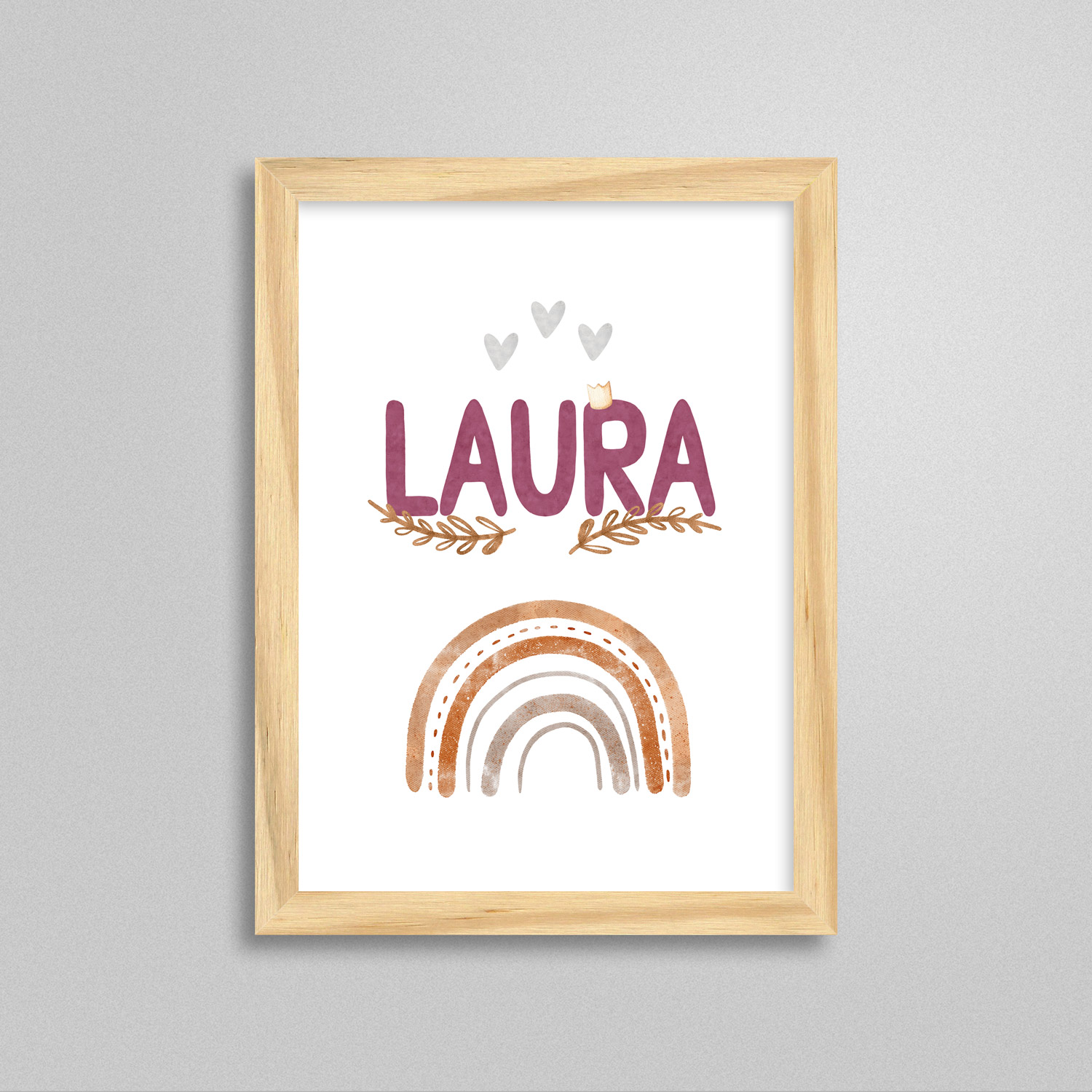 Quadro Nome Laura Quarto de Bebê e Infantil