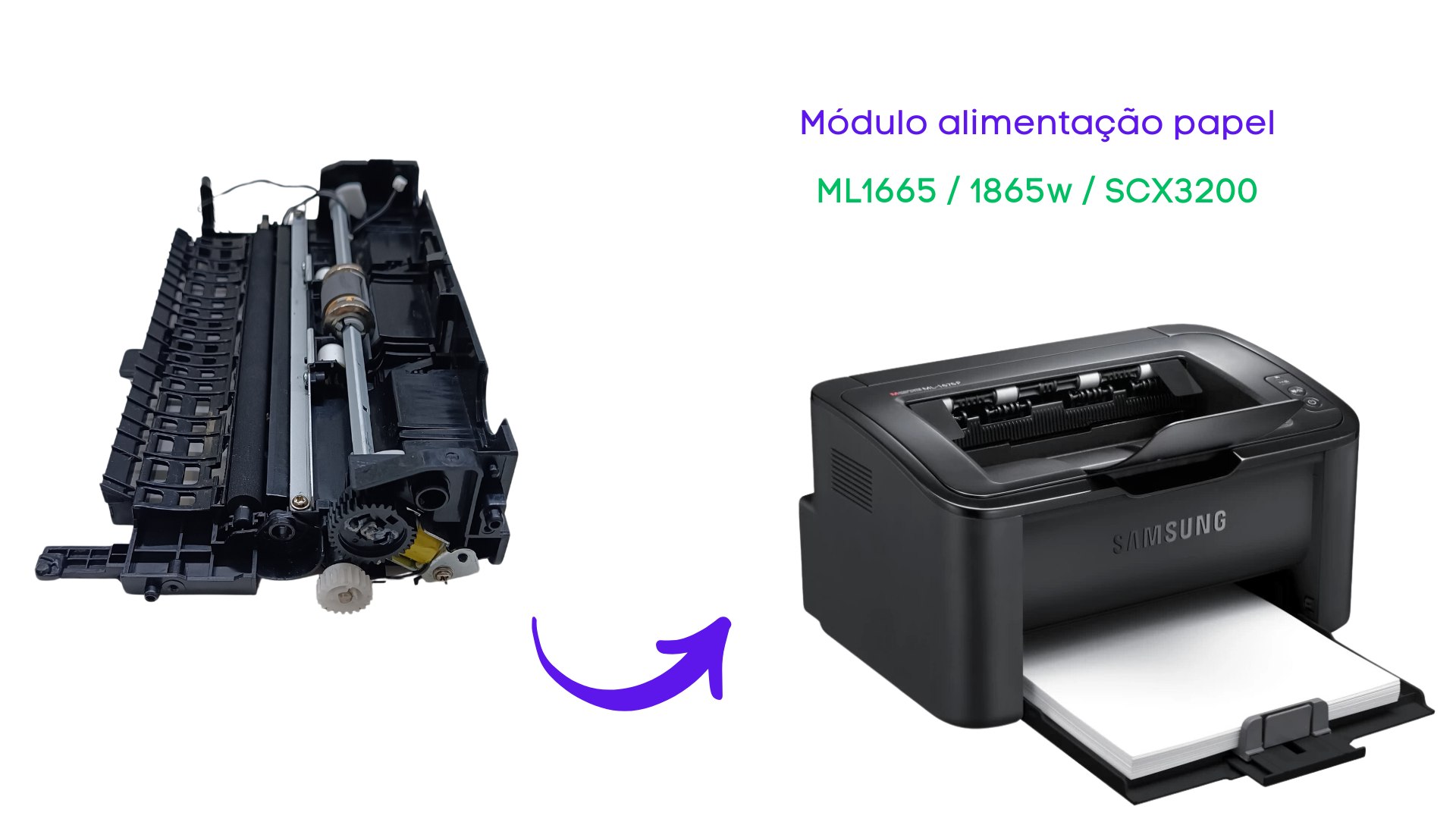 CONJUNTO ALIMENTACAO FEEDER SAMSUNG ML1660 ML1860 ML1865W ...