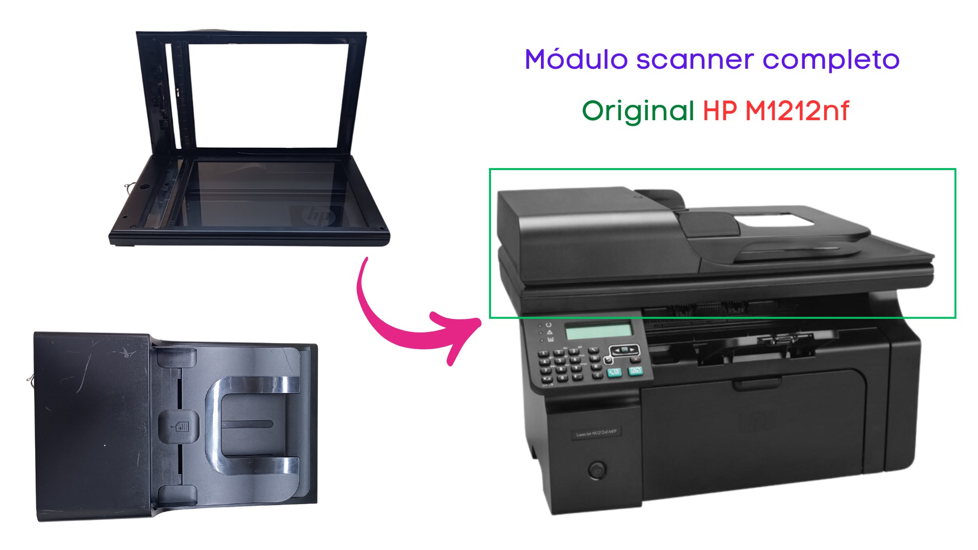 Hp Scanner Module MODULO SCANNER HP LASERJET M1212FN - lojaimprexcopy.com.br