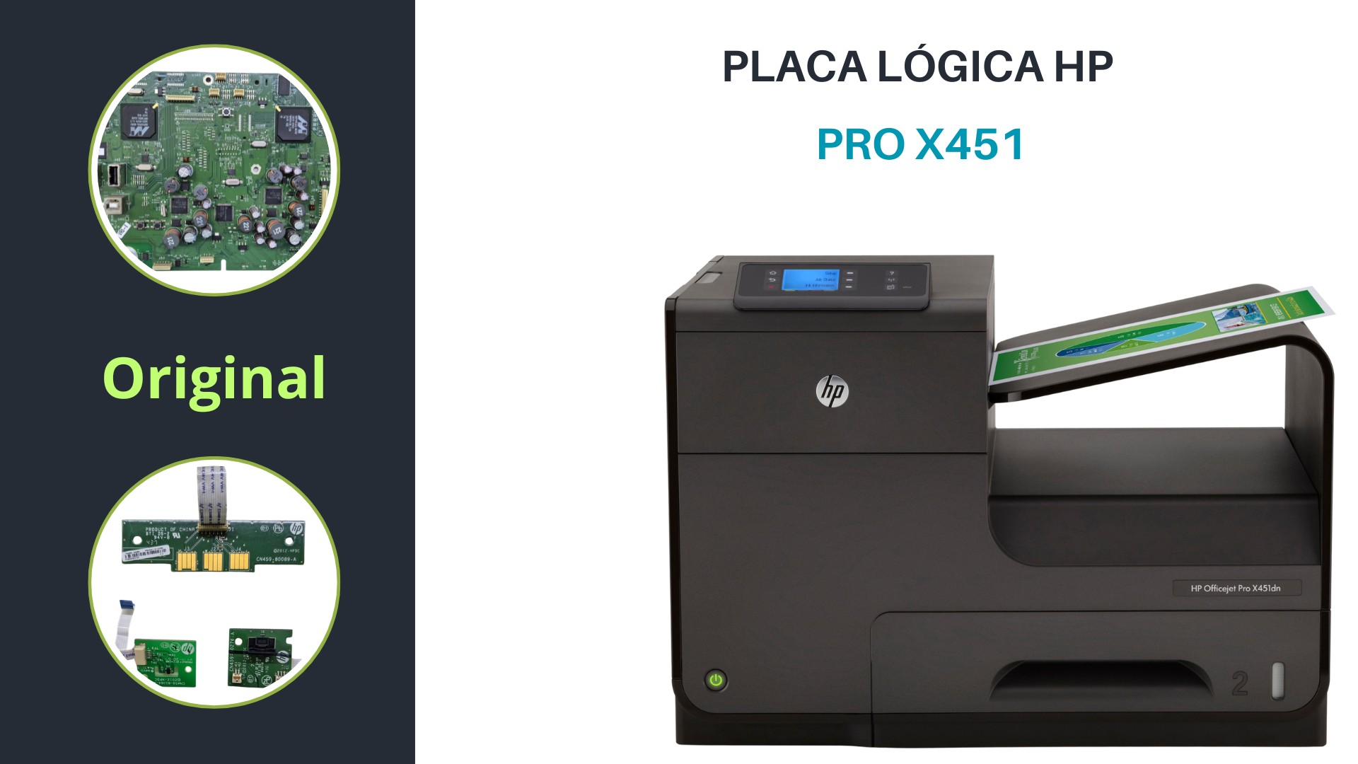 PLACA LOGICA HP OFFICEJET PRO X451 - SEMINOVA - lojaimprexcopy.com.br