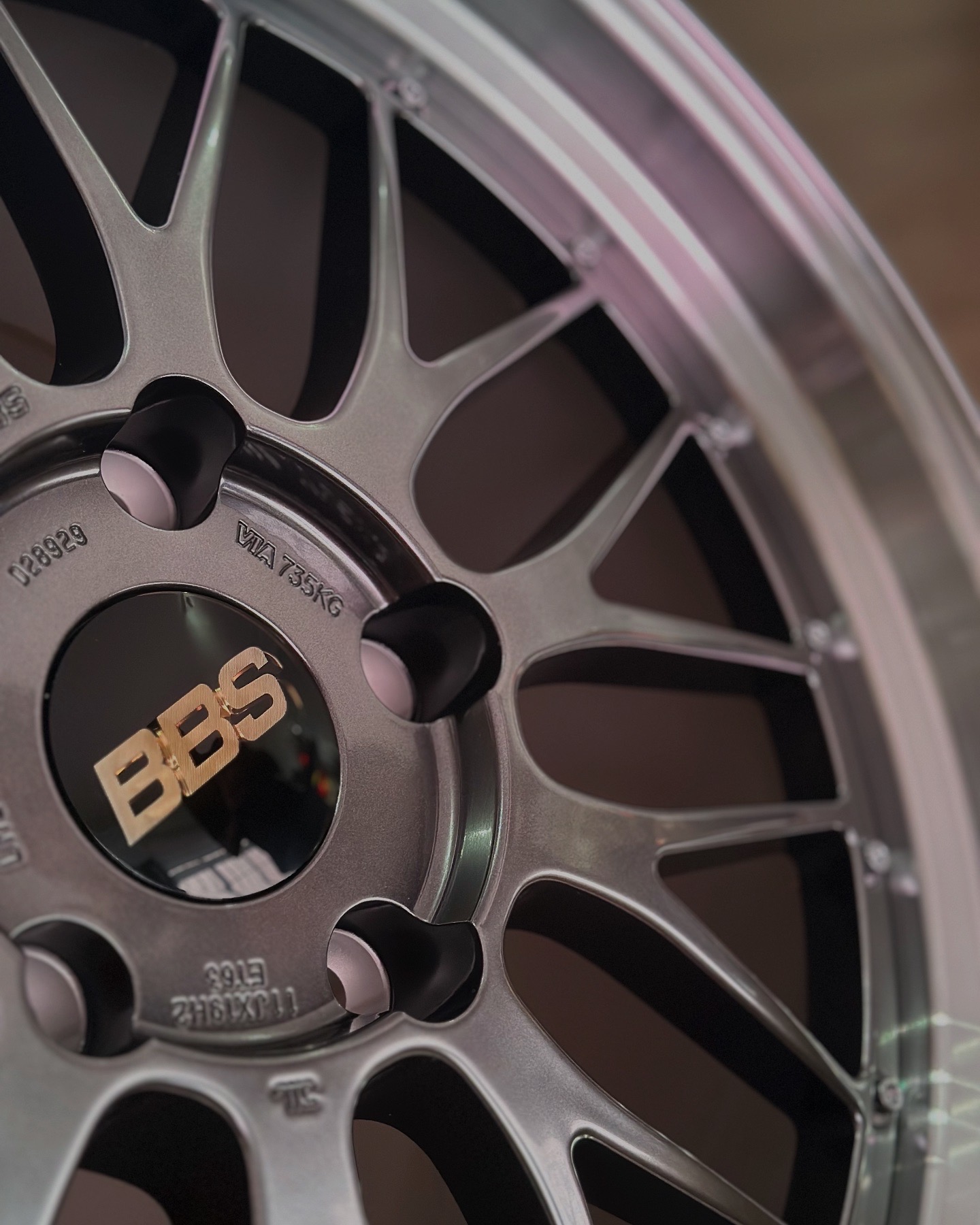 BBS RS-GT 18x8 5x130 ET50 CB71.6 Diamond Black Center Diamond Cut Lip Wheel