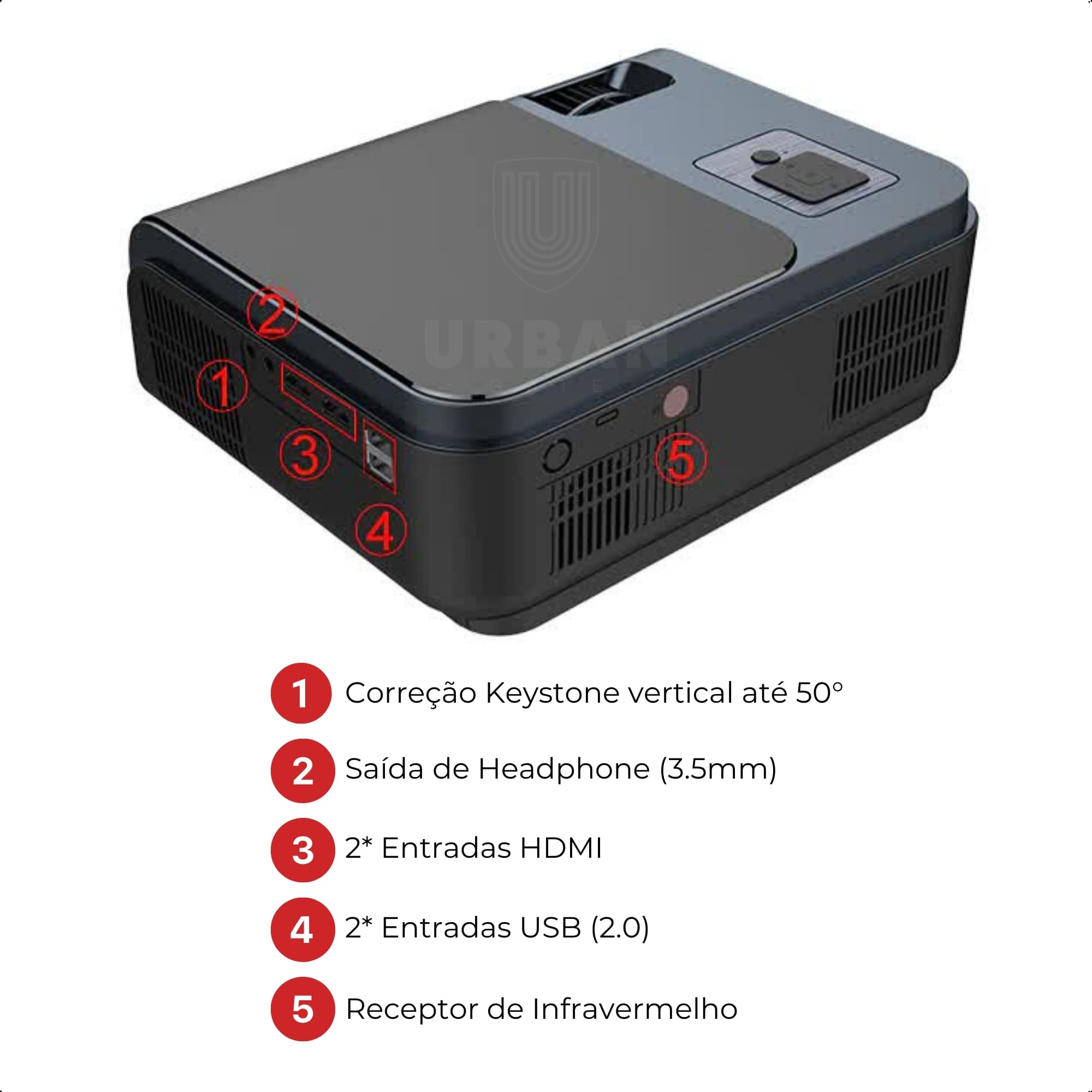 Supreme R15a Projetor Everycom R15A 6800 Lumens Espelhamento Wifi - Urban Gate