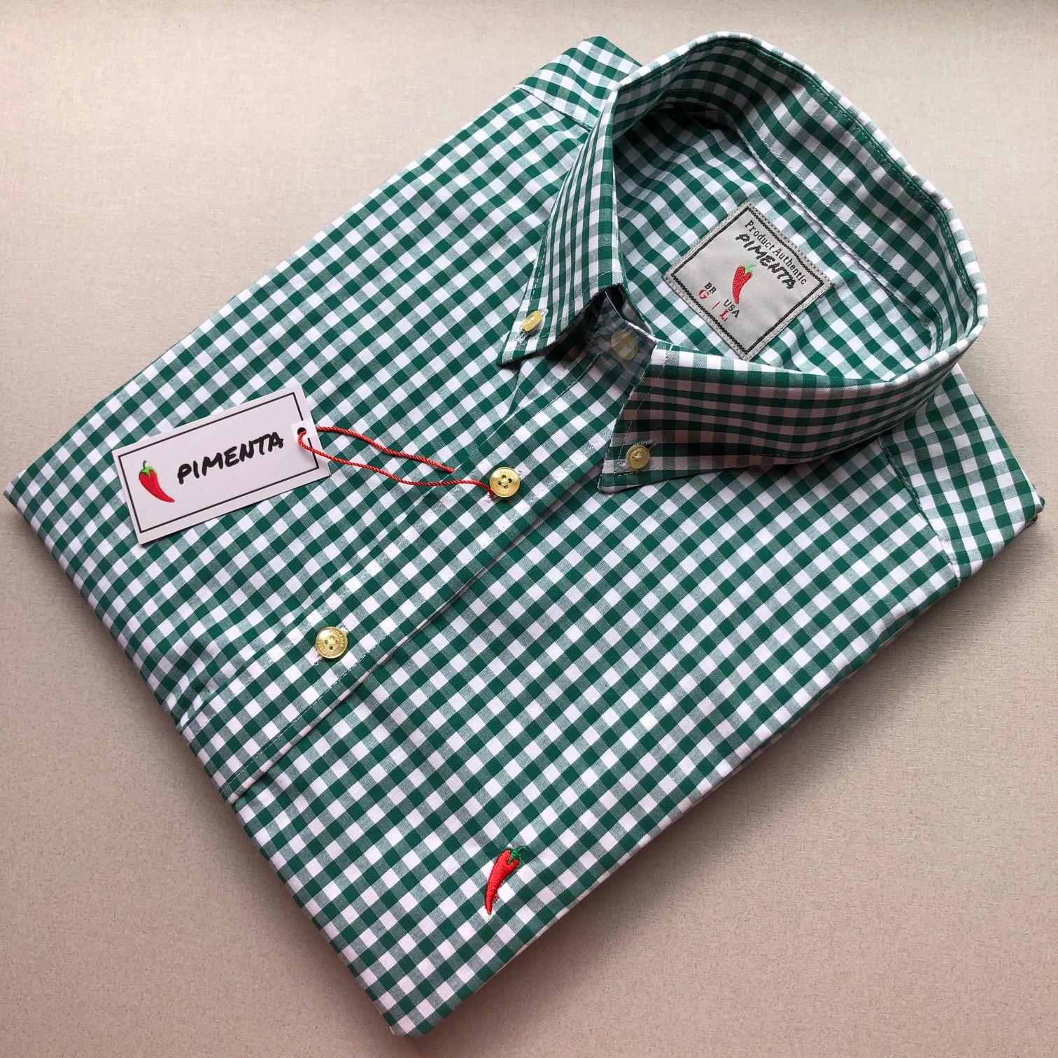 CAMISA XADREZ GRANDE - REF: 13 CLR - VERDE - PIMENTA