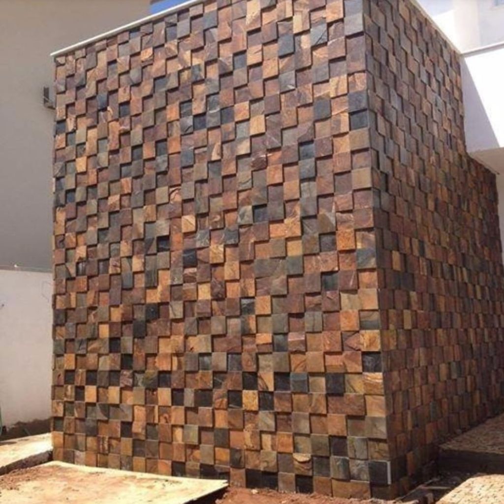 Pedra Ferro Ferrugem Tamanho 10x10cm Pacote com 1m² - Global Pedras