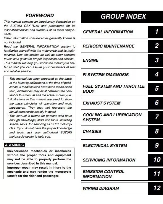 2025 GSXR 750 OWNERS MANUAL PDF FREE DOWNLOAD visual data 8