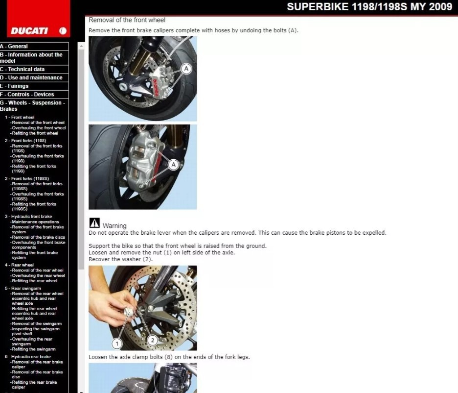 Support De Béquille Ducati 1198 - Modèle 2009 à 2011 - Pièce Occasion En Bon état