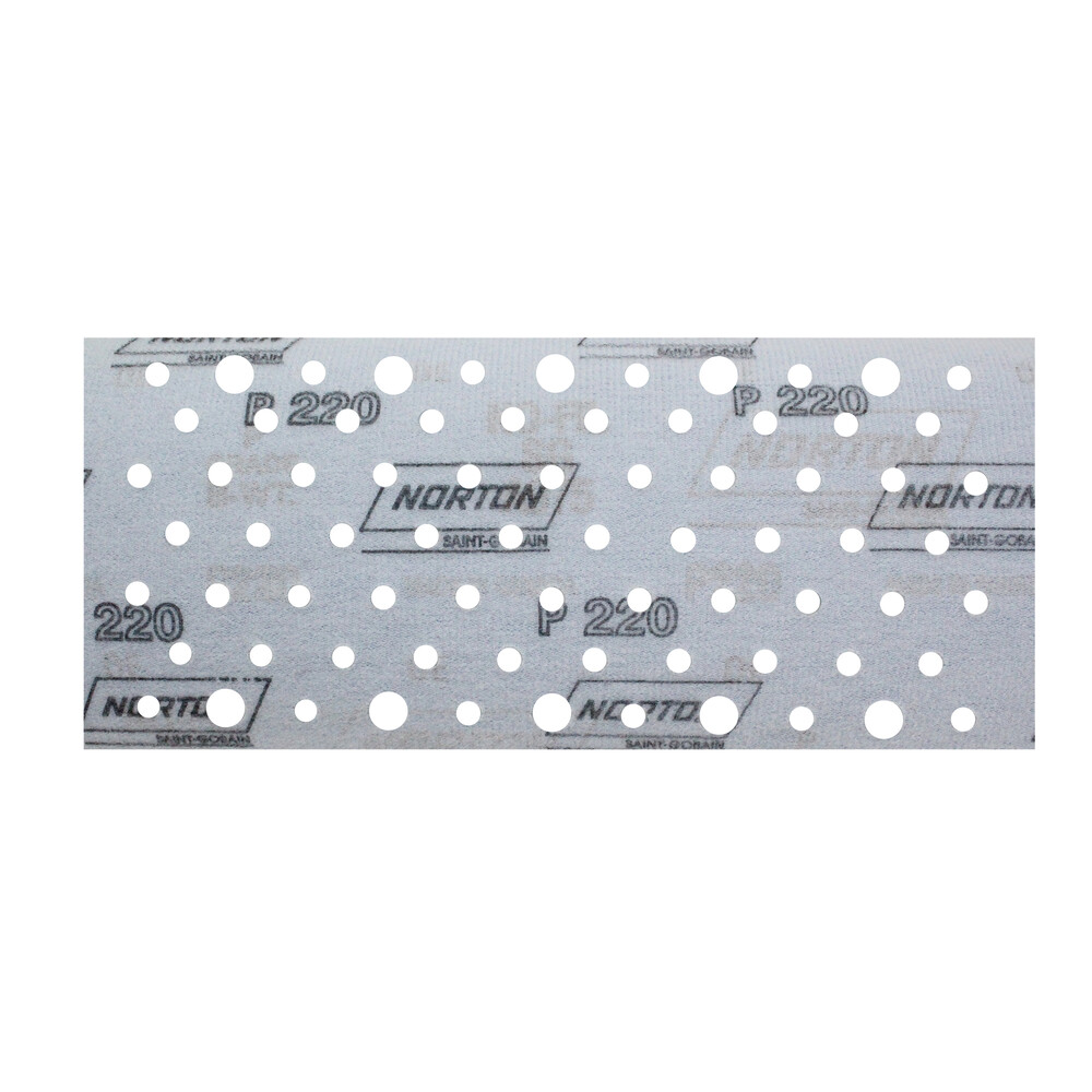Lot De 5 Garnitures Abrasives Norton Multi Air - 115 X 230 Mm, Grain 120 - Perforation Universelle, Anti-encrassement - Pour Ponceuse à Trous