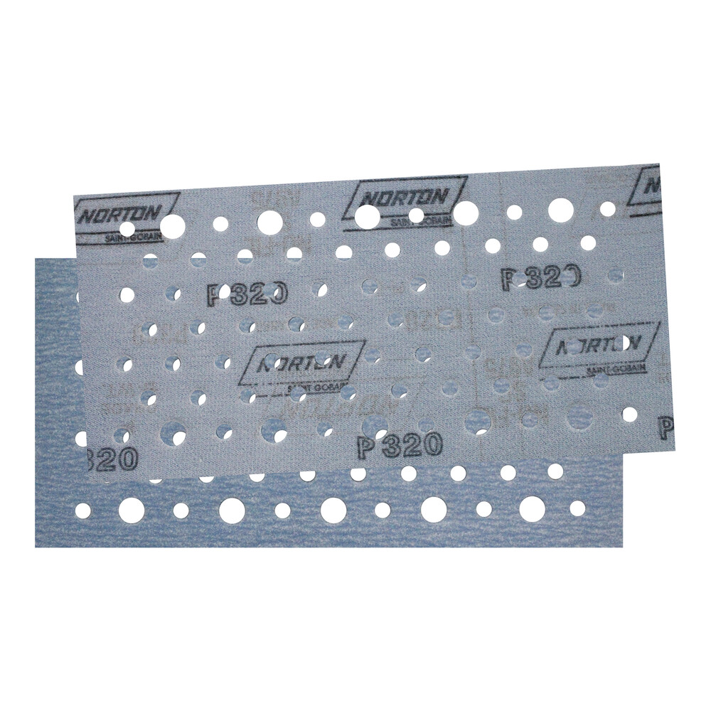 Norton Lot De 5 Abrasifs Multi Air 115 X 230 Mm - Grain 120, Perforation Universelle