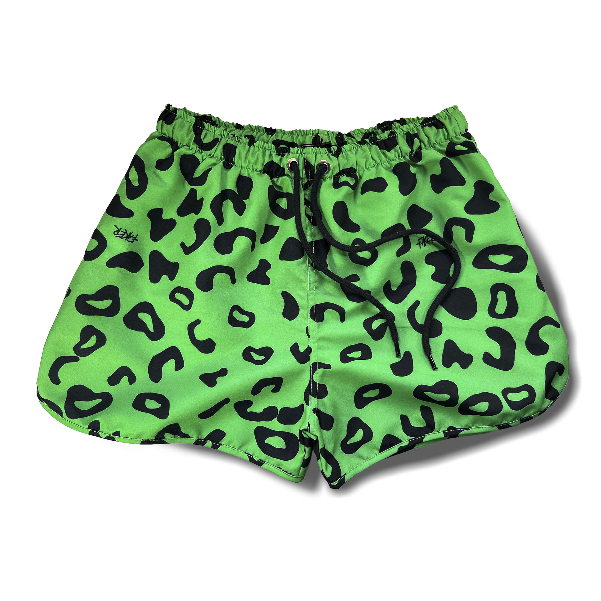 Shorts Feminino Green Leopard - Faker