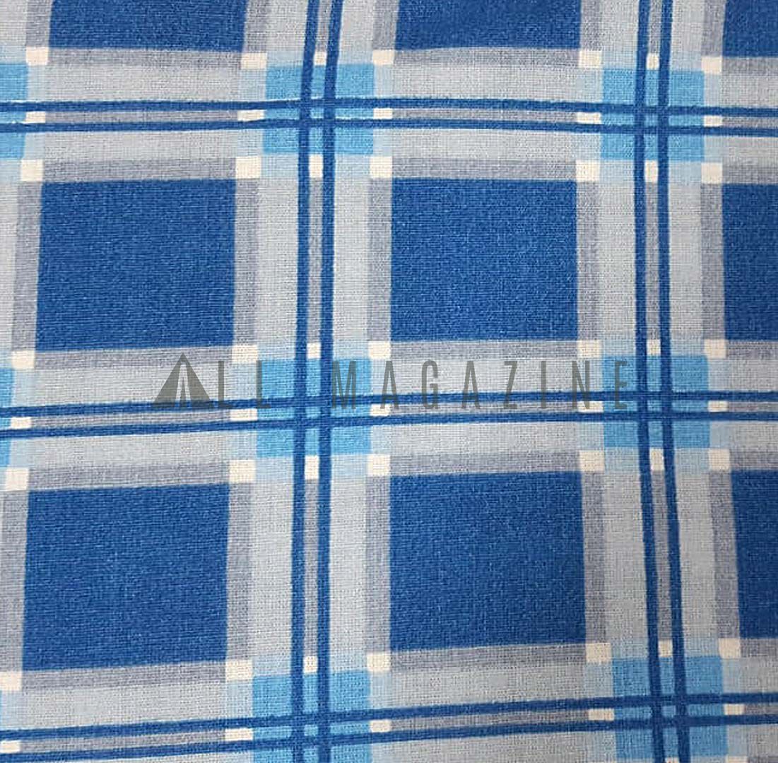 Tecido Tricoline Xadrez Azul (7 mm) - Peripan - 50 x 150 cm - Artesanalle  Tecidos