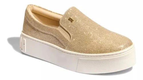 TENIS SANTA LOLLA SLIP ON GALAXY OURO Lojas Trend