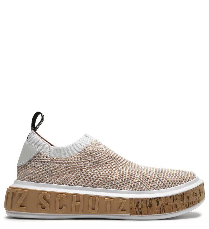 TENIS IT SCHUTZ KNIT CORTIÇA - NUDE - Lojas Trend