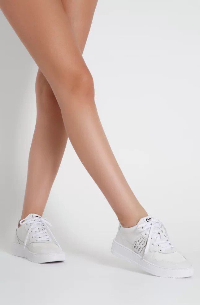 TENIS SCHUTZ LOGOMANIA COURO- BRANCO - Lojas Trend