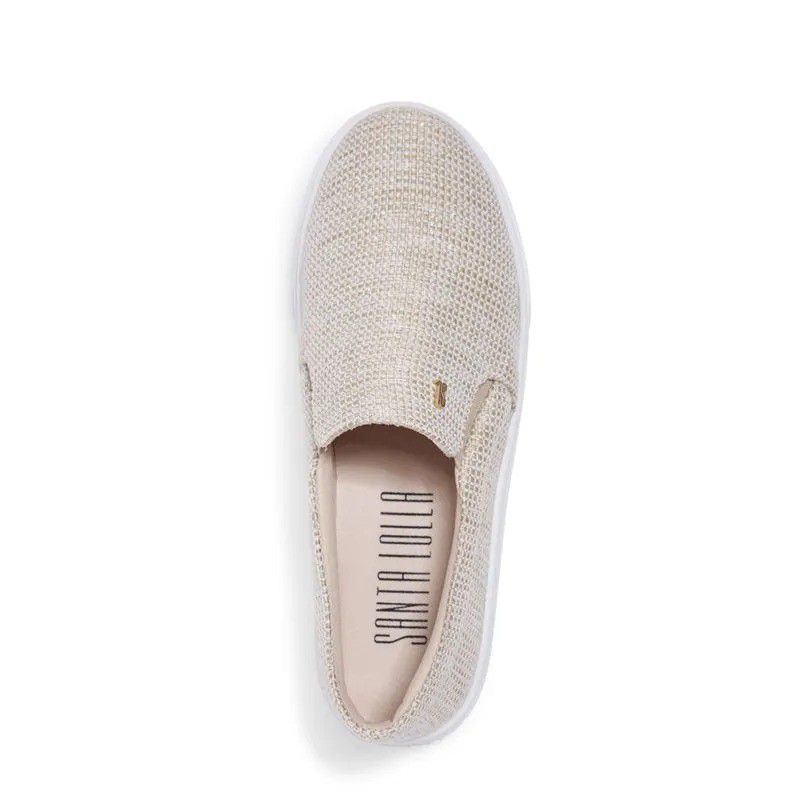TENIS SLIP ON SANTA LOLLA OURO DOURADO Lojas Trend