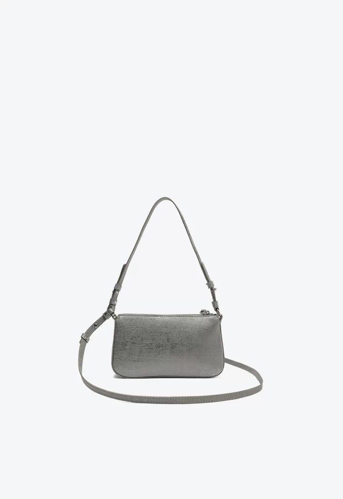 BOLSA SCHUTZ SAFFIANO PHUKET OTHER PEQUENA - GRAFITE - Lojas Trend