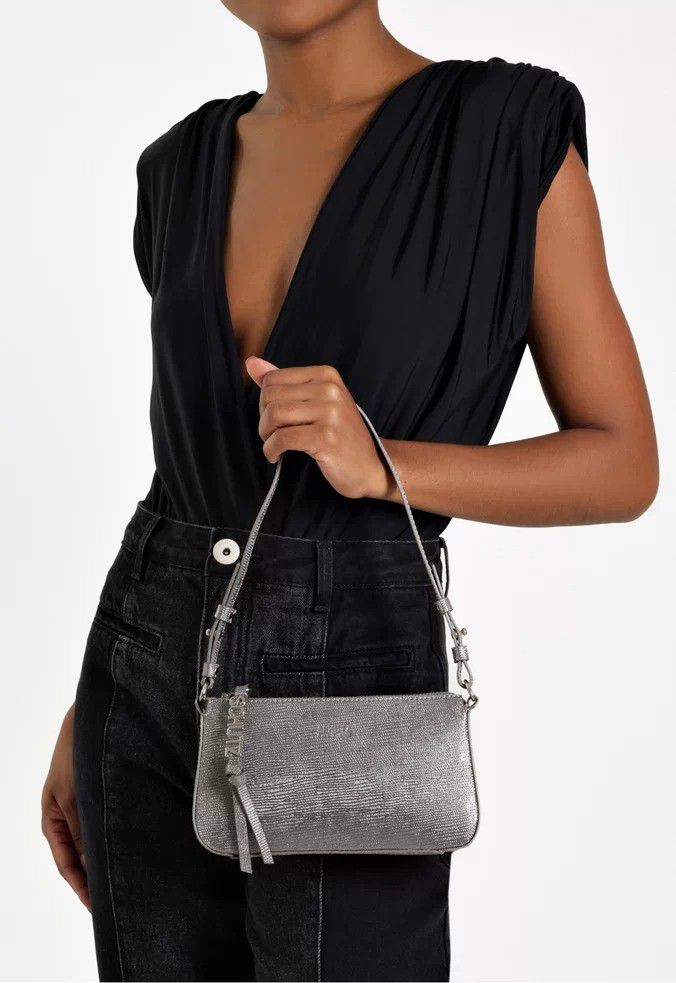 BOLSA SCHUTZ SAFFIANO PHUKET OTHER PEQUENA - GRAFITE - Lojas Trend