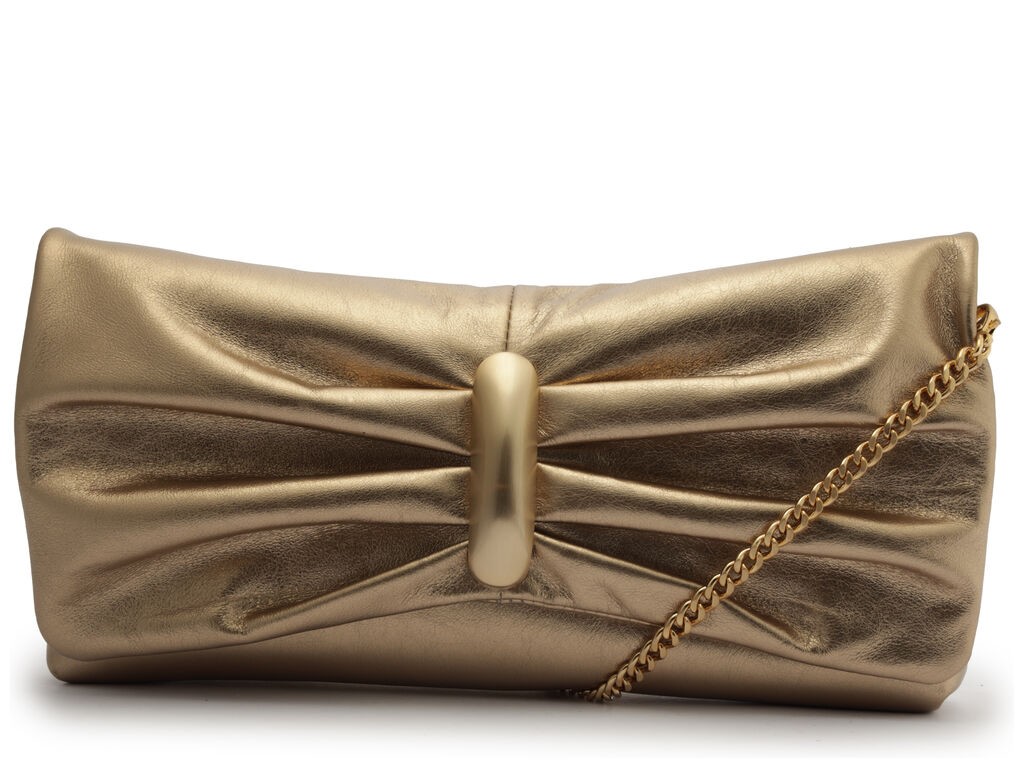 CLUTCH SCHUTZ NAPA GLOVE METALIZADO PEQUENA - PLATINA - Lojas Trend