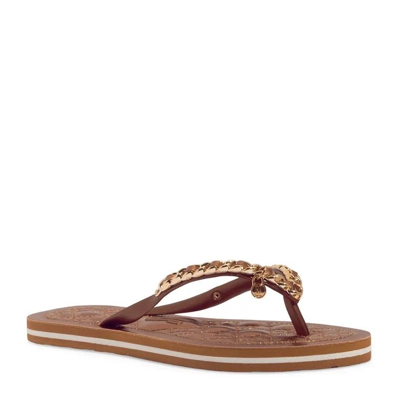 CHINELO SANTA LOLLA FLIP FLOP CORRENTE BRONZE Lojas Trend