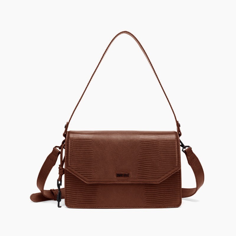 BOLSA SANTA LOLLA MATERIAL LIZARD DARK COCOA - Lojas Trend
