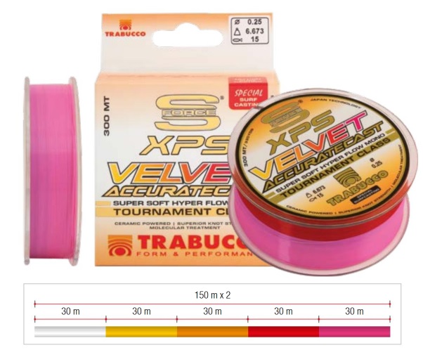 Linha Monofilamento Trabucco Velvet XPS 300m - Multicores - ILHA