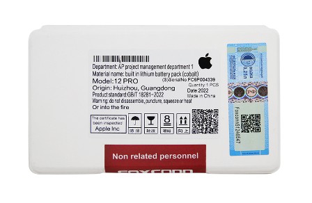 Bateria Apple iPhone 12 / iPhone 12 Pro Foxconn - X3 Distribuidora