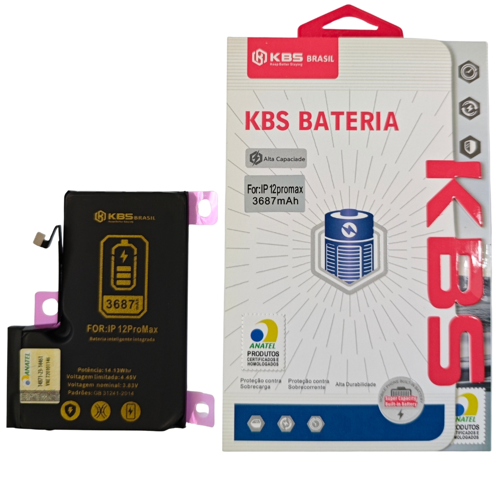 Bateria Apple iPhone 12 Pro Max KBS - X3 Distribuidora - Peças
