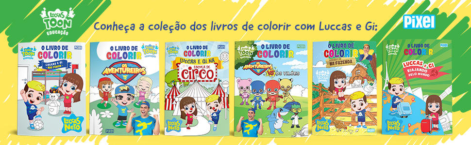 O livro de colorir Luccas e Gi na Copa - Loja Pixel - Editora