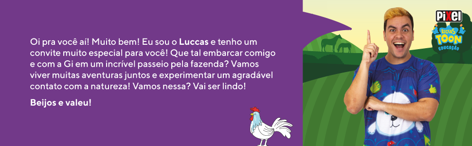 O livro de colorir Luccas e Gi nas férias