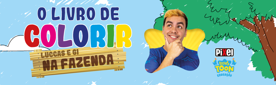 Livro de colorir Luccas e Gi Na Escola de Circo - Pronto Envio