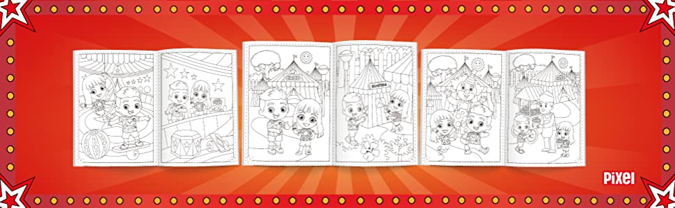 O livro de colorir Luccas e Gi no Circo - Loja Pixel - Editora Pixel