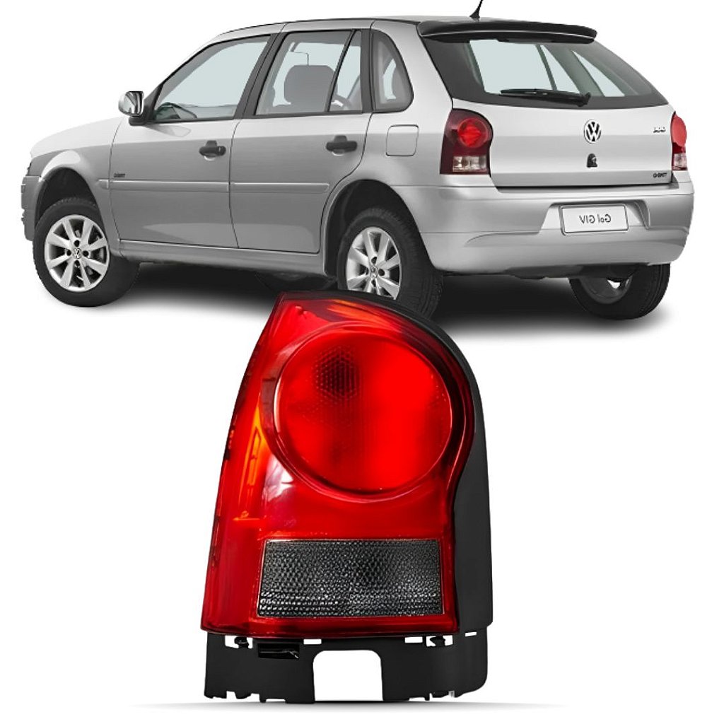 Par Farol + Lanterna + Milha Saveiro G4 2005 07 2008 Cromado - NK Auto Peças