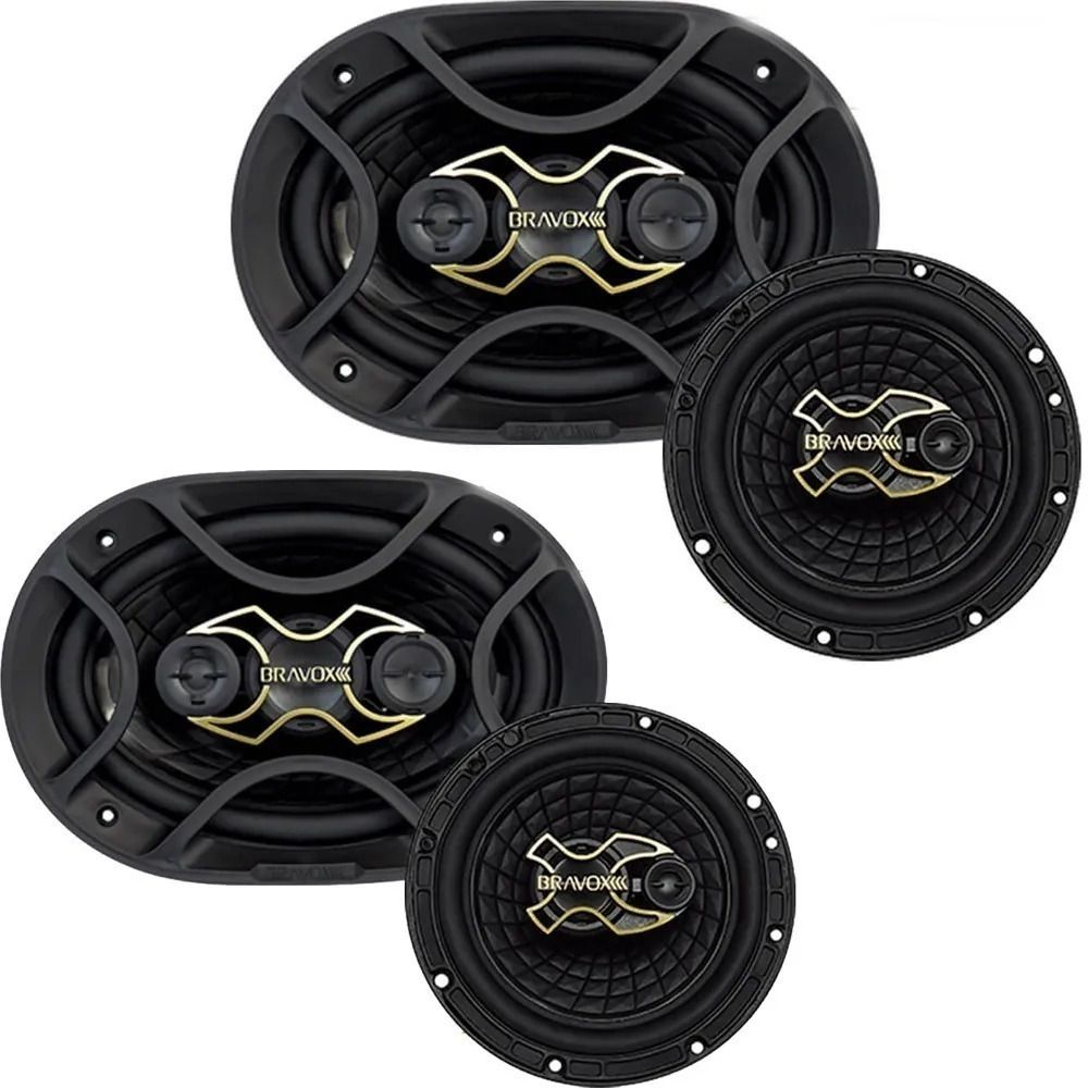 Kit Fácil Bravox Alto Falante B3x60 Gold 6 Polegadas + 6x9 Pol