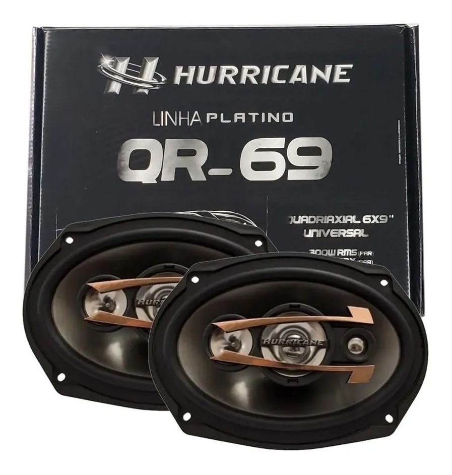 Par De Alto Hurricane Falantes 6x9 Qr69 - 4Ohms 300w Rms