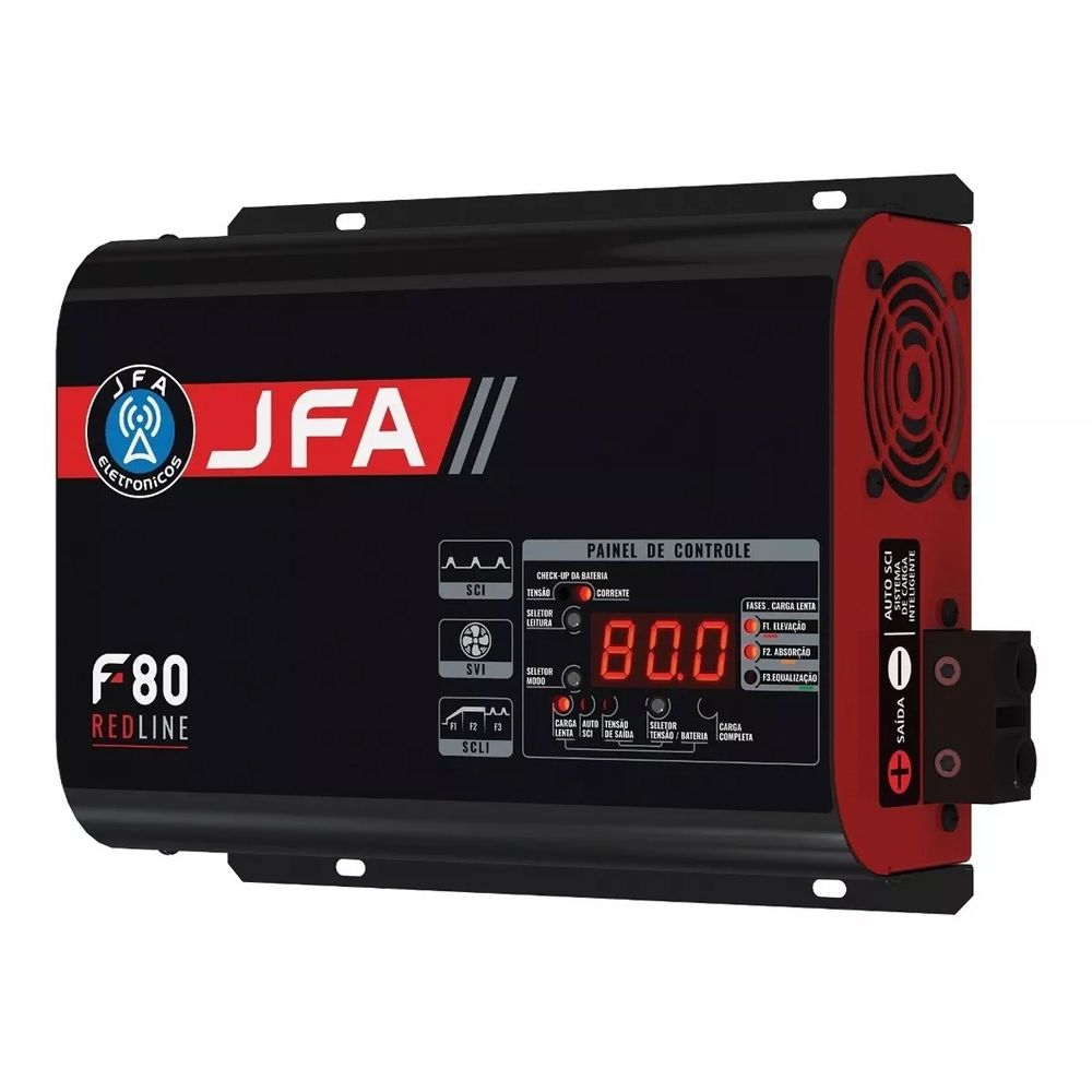 FONTE CARREGADOR DE BATERIA JFA 80A - RED LINE - Auto Equip