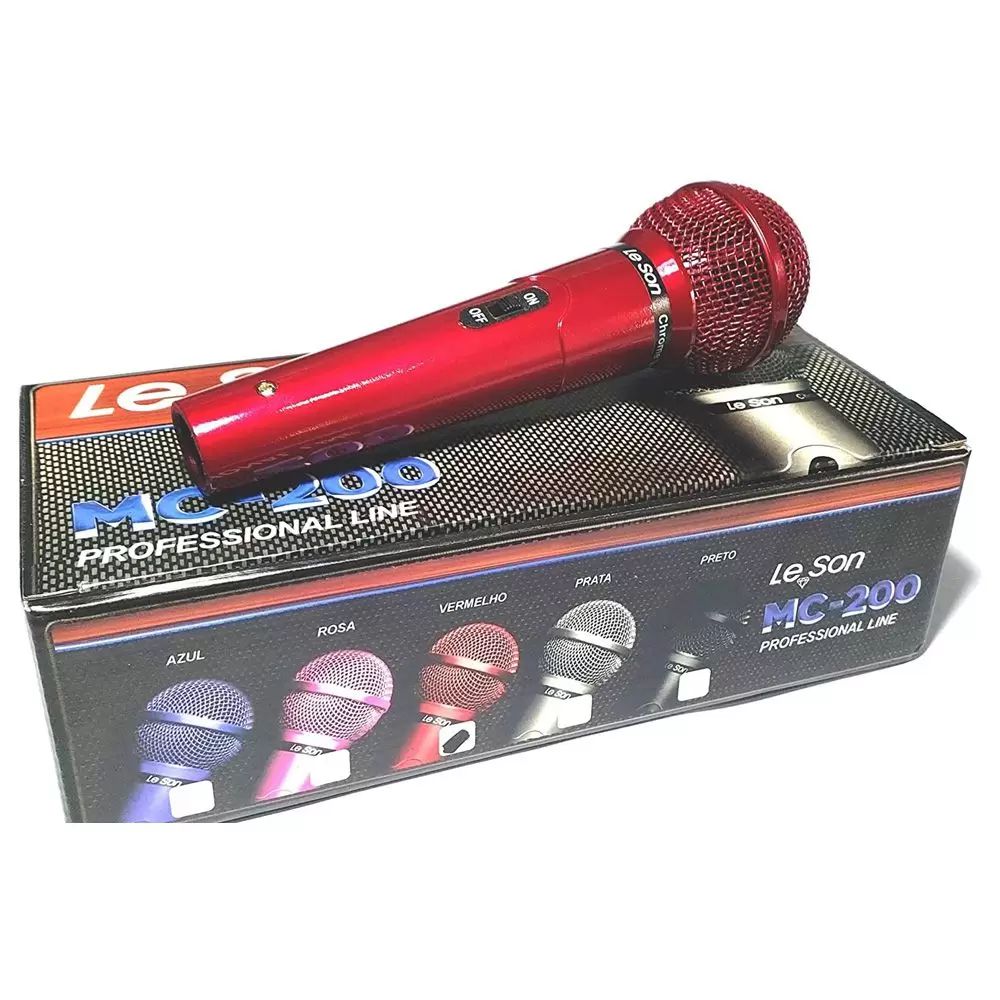 MICROFONE MC200 VERMELHO - Auto Equip