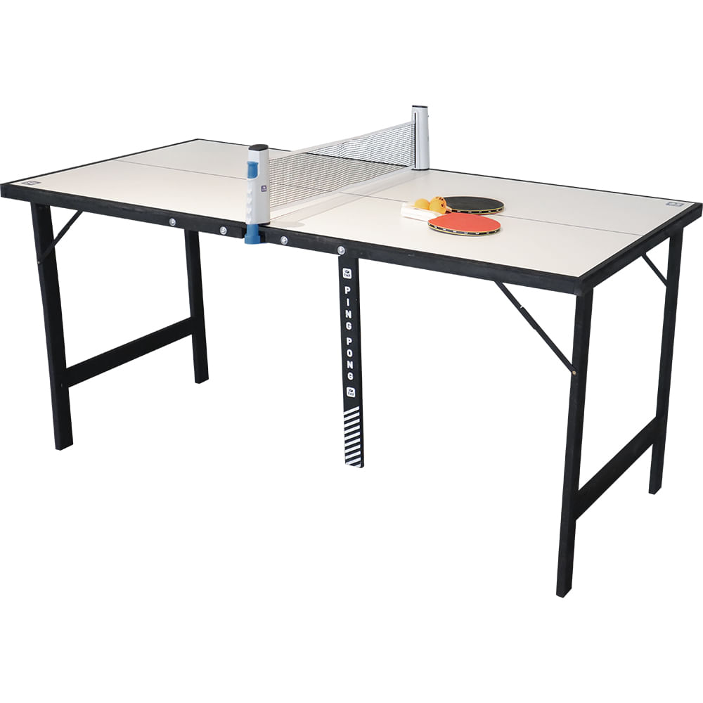 Mini Mesa de Ping-Pong Portátil com Kit Rede Retrátil
