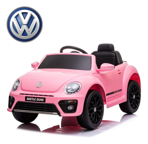 Carro Infantil Elétrico Volkswagen Fusca Beetle Dune Rosa Auto Equip