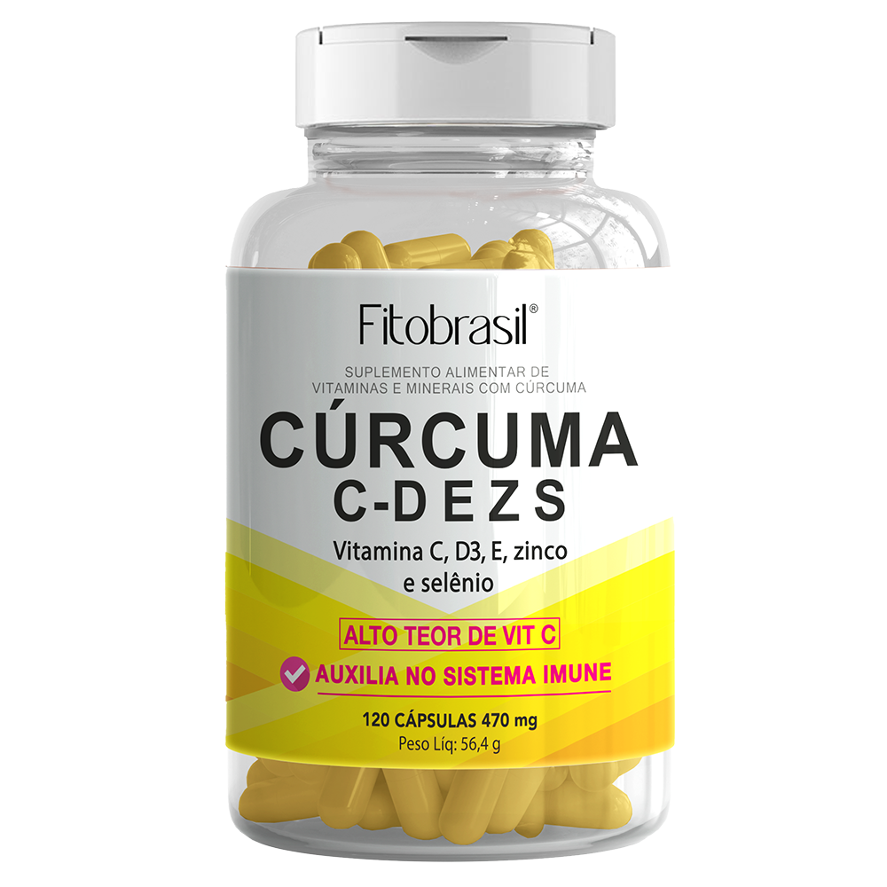 CÚRCUMA + C, D, E, ZINCO E SELÊNIO FITOBRASIL 120 CÁPSULAS