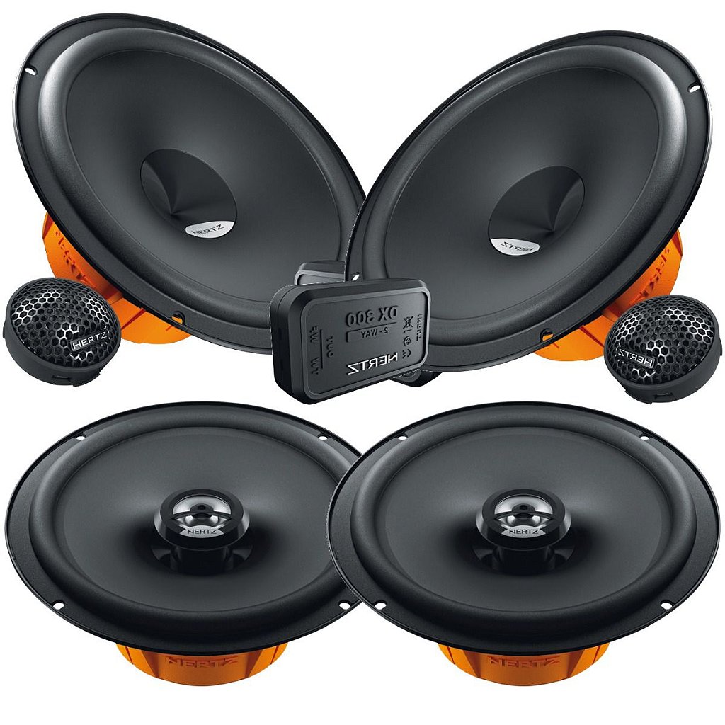 Kit Falante Hertz 2 vias Dsk165 Portas Dianteiras 6 Polegadas +