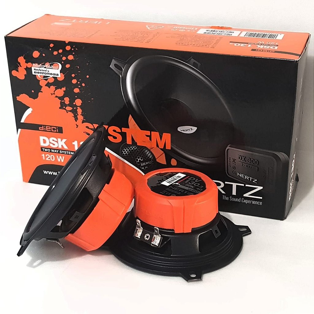 Falante Kit 2 Vias Hertz 5 Polegadas Dsk130 Som Qualidade - TSR