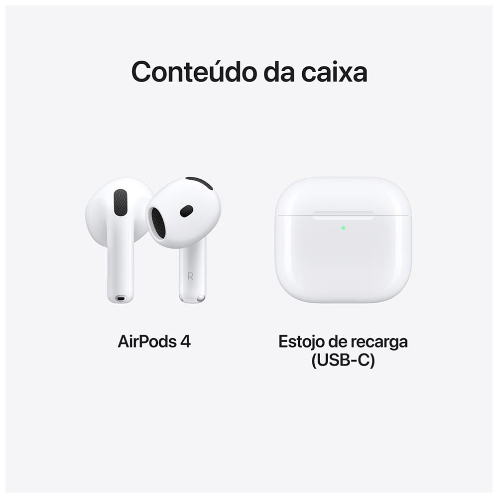 Apple AirPods 4 - Original com Garantia Oficial - Espaço Miami