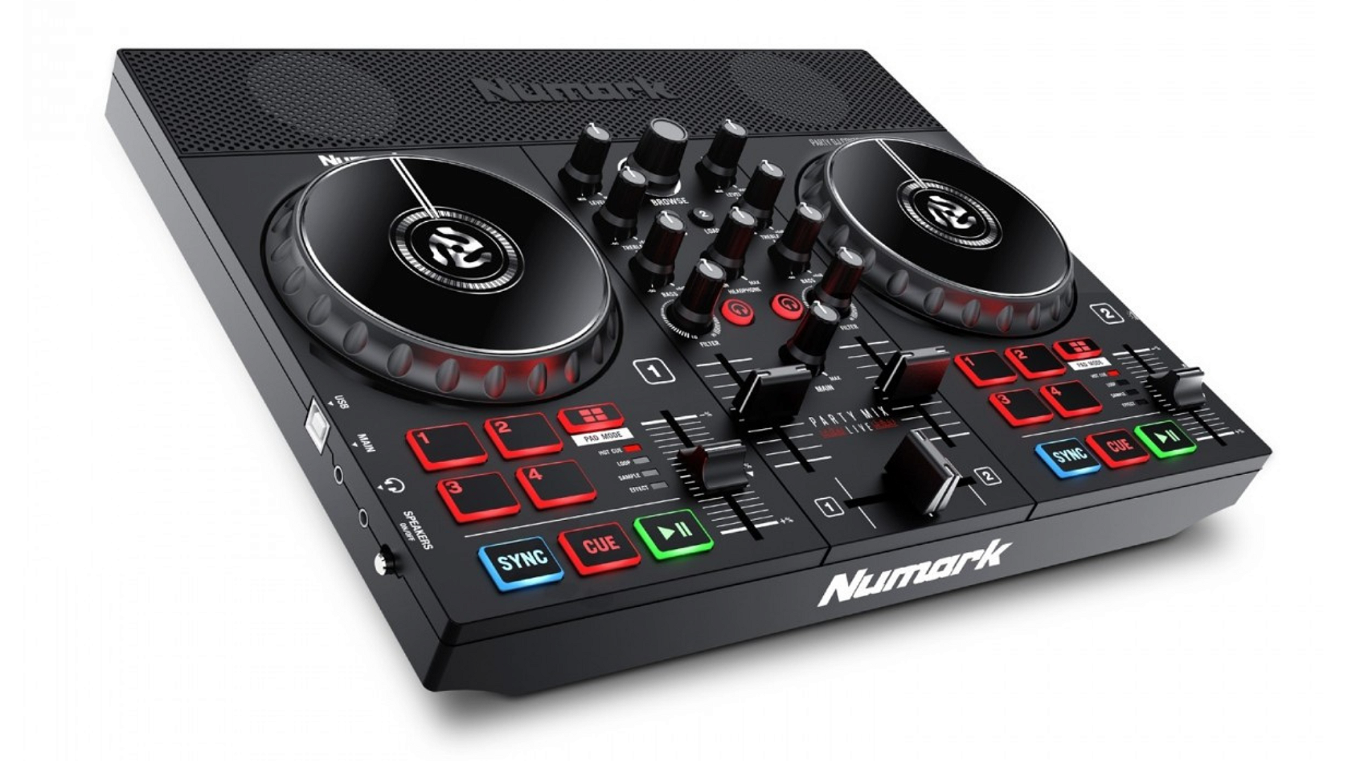 Controlador de DJ Numark Party Mix Live com Luzes e Alto-Falantes -  Equipamentos para DJs é Aqui