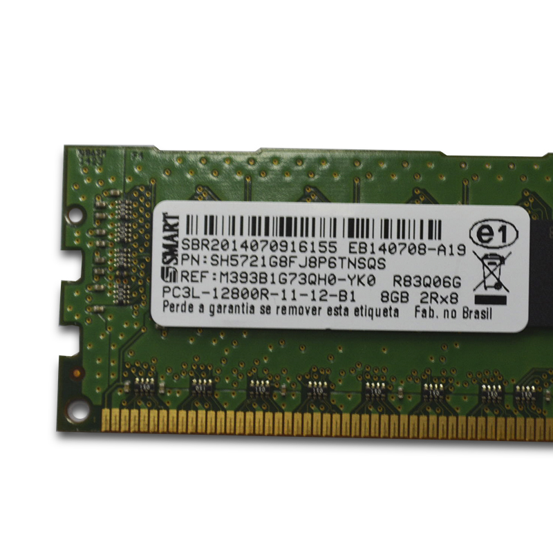 Memória Smart 8gb Ddr3 1600mhz Pc3l-12800r 2rx8 Loja Paulicomp