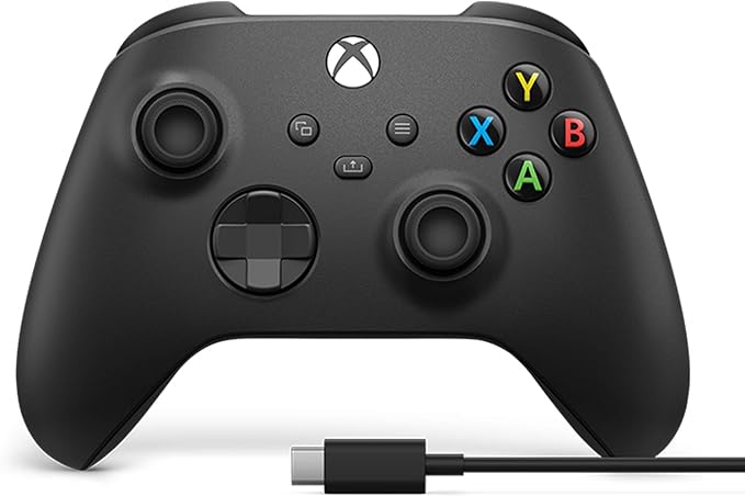 Controle Xbox Series S|X, One S|X, Preto com Cabo, Original