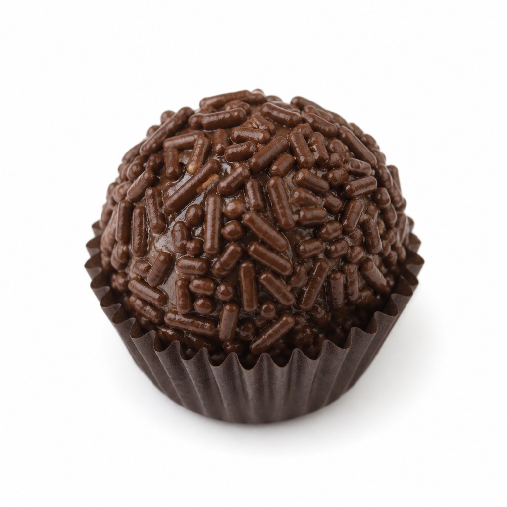 Brigadeiro artesanal com granulado de chocolate