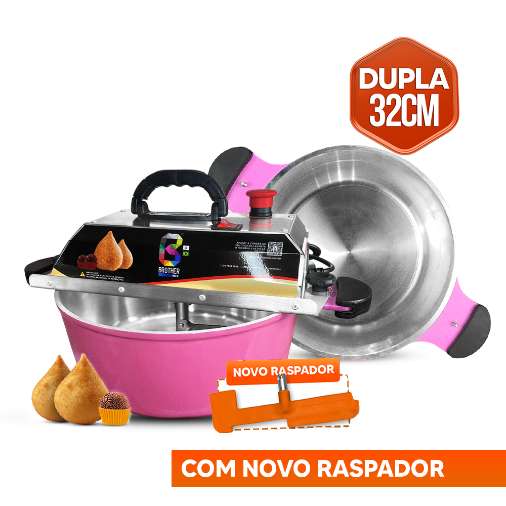 MASSAS E DOCES- Misturadora DUPLA ROSA 32cm com ajuste de 5